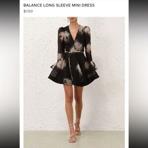 Zimmermann Balance Black Floral Long Sleeve Dress
Zimmerman size 1